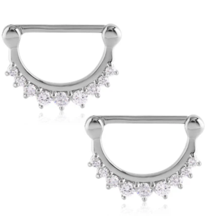 CZ Crown Stainless Nipple Clickers